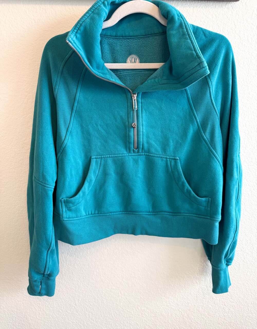 Lululemon Scuba Oversized Funnel Neck Half-Zip Sweatshirt in Oceanic Blue XS/S